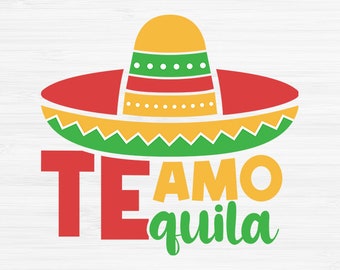 Te amo tequila svg, Cinco de Mayo SVG, Cinco de Mayo Clipart, Funny saying, Fiesta Clipart,Fiesta Svg,Fiesta SVG