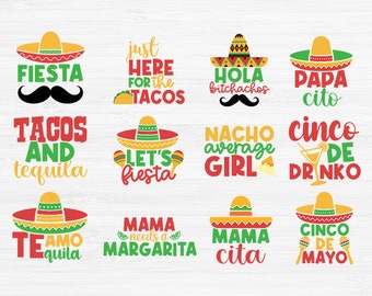 Cinco de mayo bundle svg, Cinco de Mayo SVG, Cinco de Mayo Clipart, Funny saying, Fiesta Clipart,Fiesta Svg,Fiesta SVG