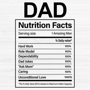 Download Father S Day Svg Dad Nutrition Facts Dad Svg Dxf Etsy