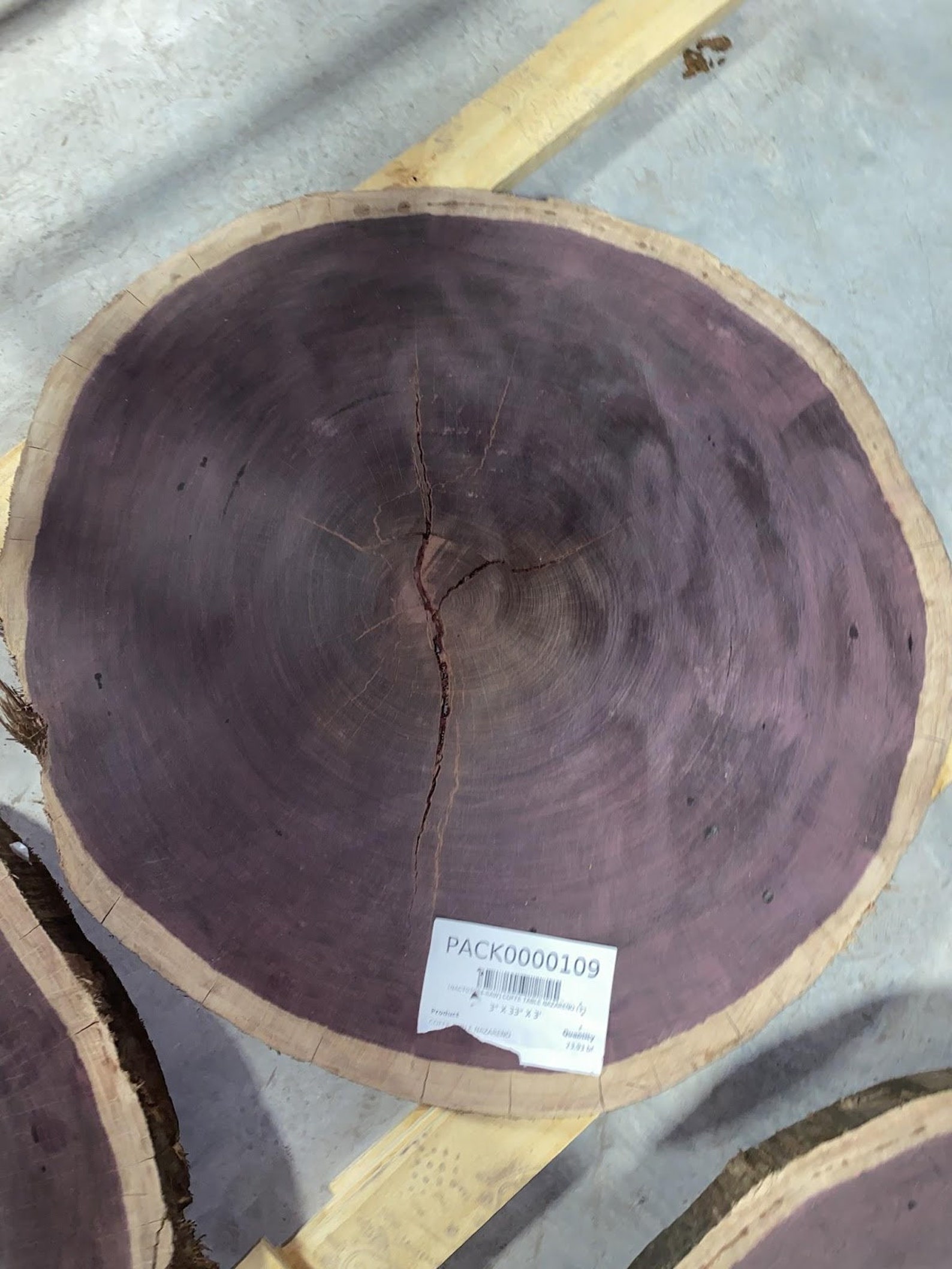 Live Edge Wood Slab Purple Heart Exotic Wood Etsy