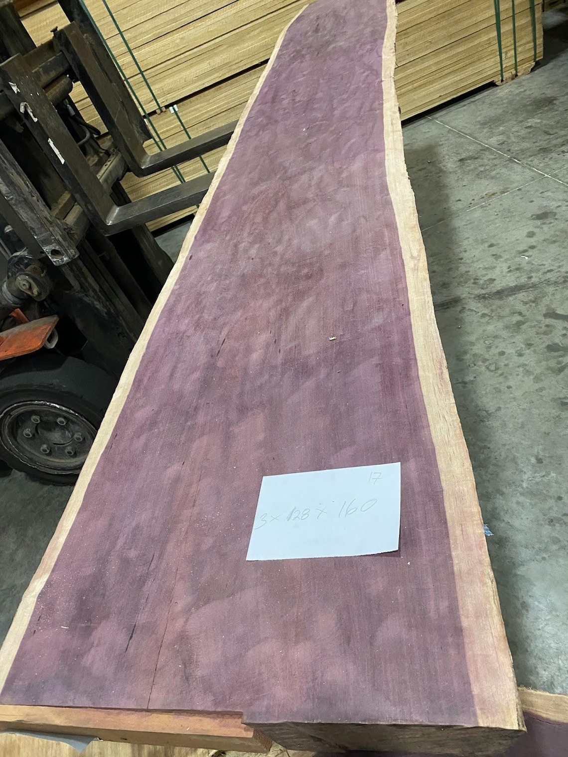 Live Edge Wood Slab Purple Heart Exotic Wood Etsy