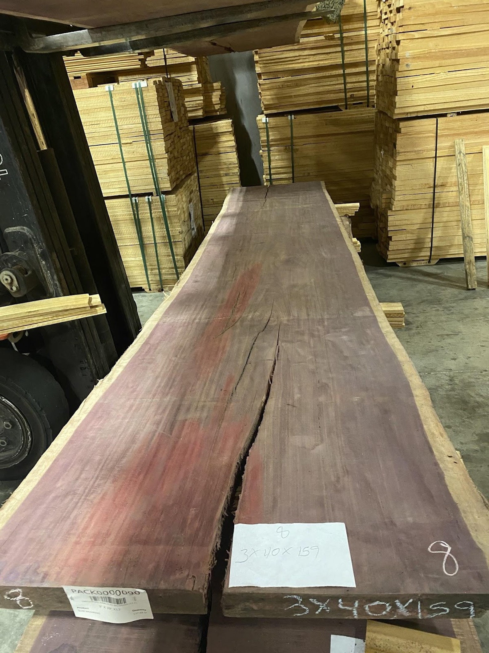 Live Edge Wood Slab Purple Heart Exotic Wood Etsy