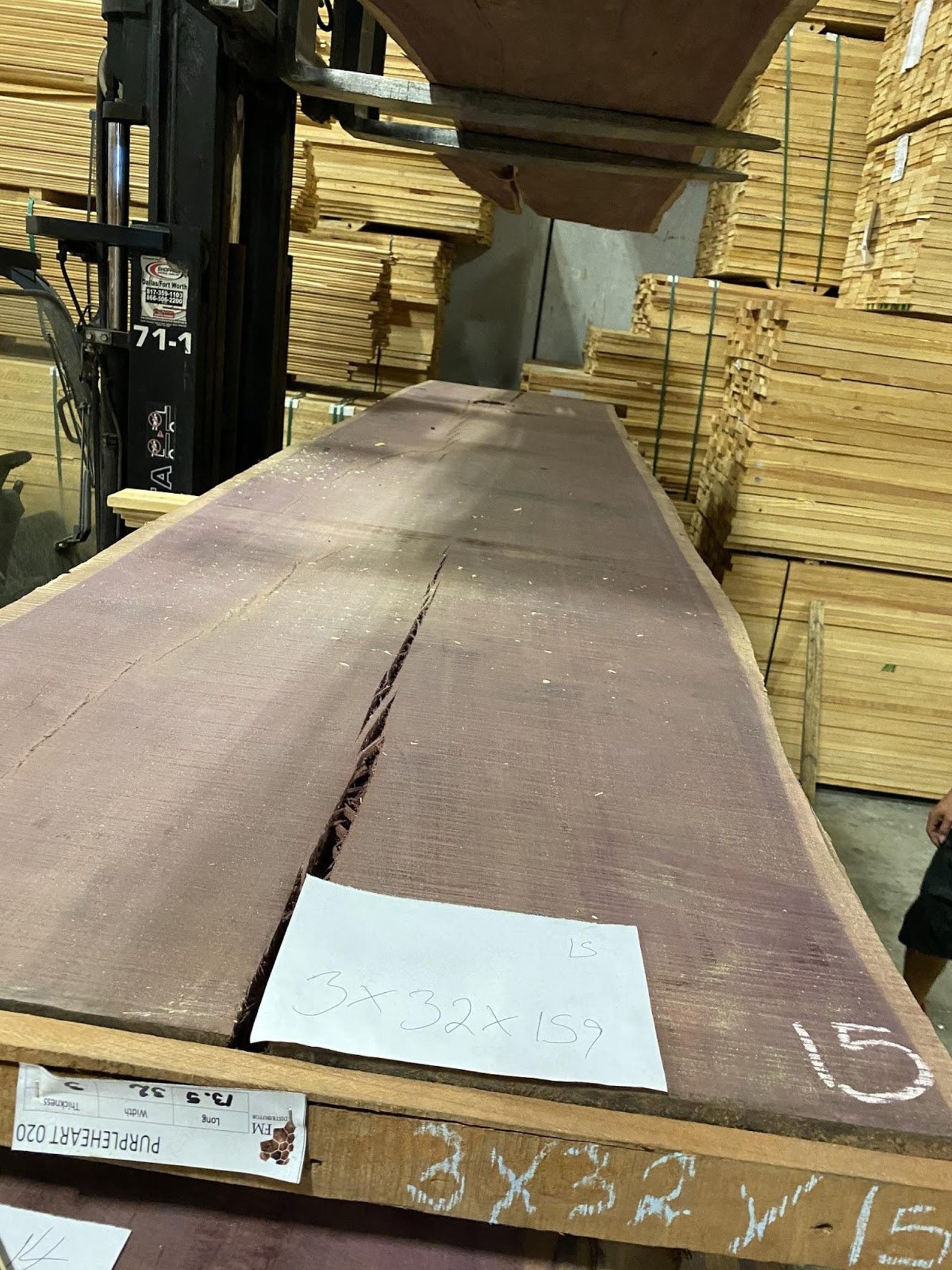 Live Edge Wood Slab Purple Heart Exotic Wood Etsy