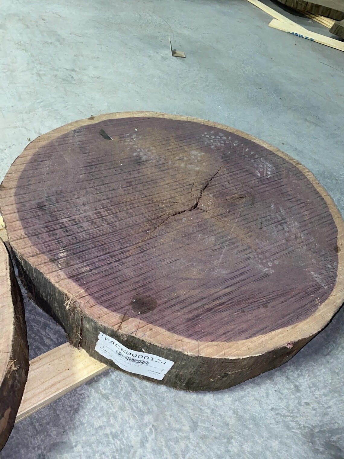 Live Edge Wood Slab Purple Heart Exotic Wood Etsy