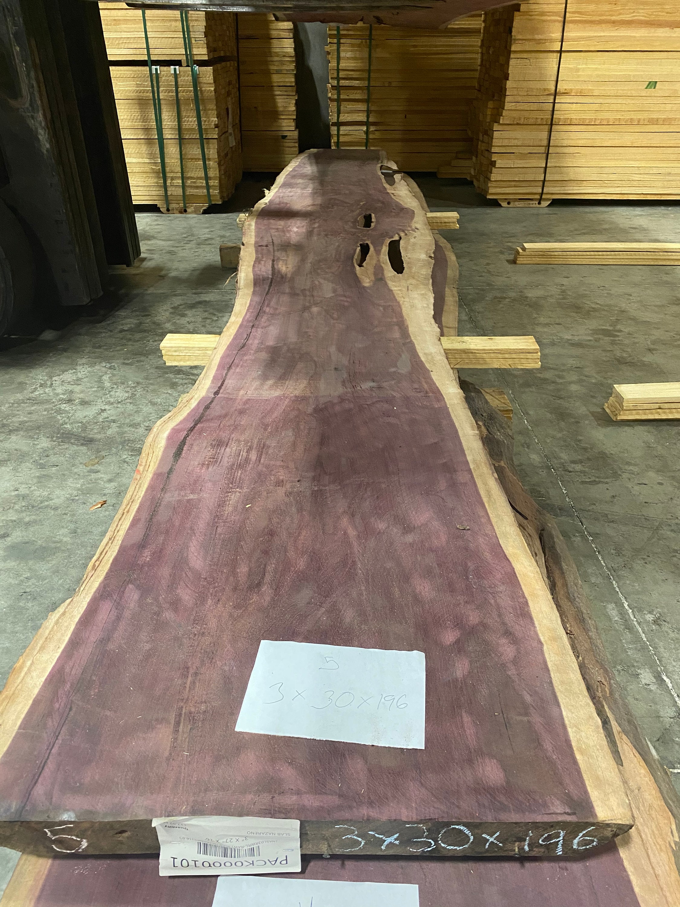 Live Edge Wood Slab Purple Heart Exotic Wood Etsy