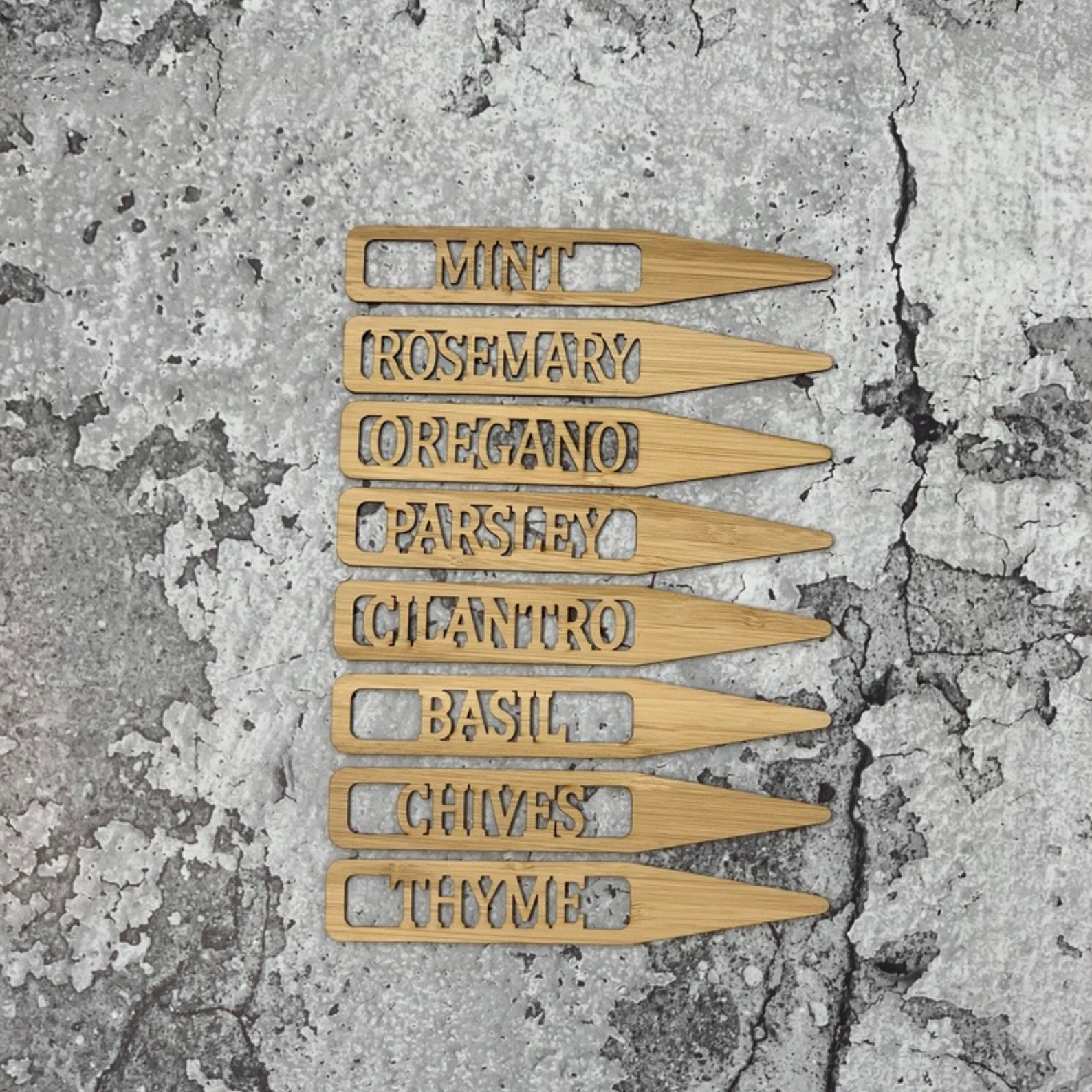 Bamboo Plant Markers Set of 8 Plant Tags Gift for the Etsy