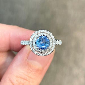 Beautiful Aquamarine Ring round cut Aquamarine stone Ring 925 sterling silver ring for her engagement ring wedding ring gift for her.