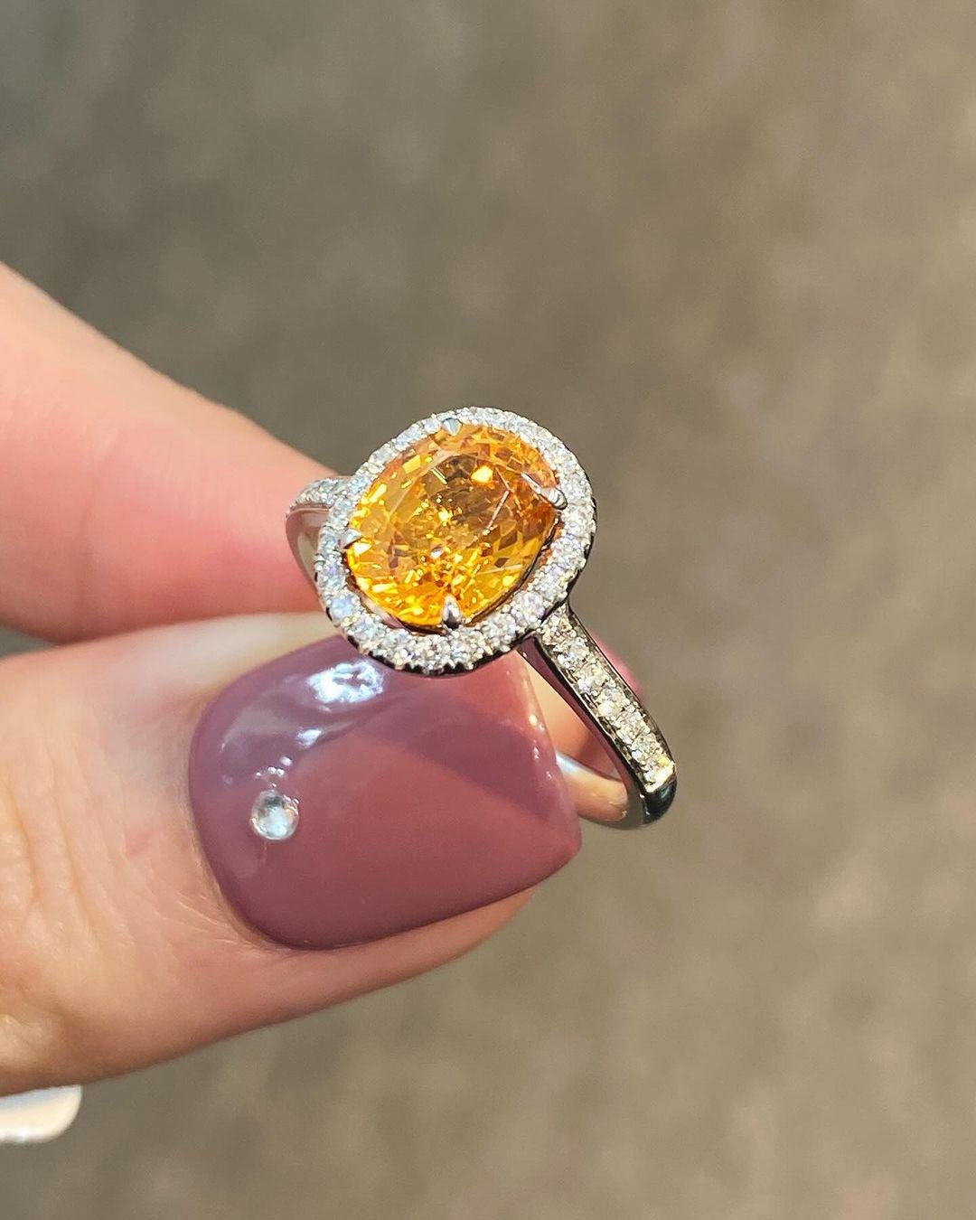 Mandarin Garnet Ring UK