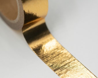 Goldfolie Washi Masking Tape | 15mm x 5m | für Scrapbooking und Journal Dekoration