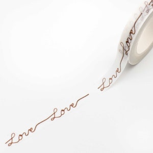 Love-washitape | 8 mm x 7 m witte dunne skinny tape voor bulletjournals, lijsten en scrapbooking
