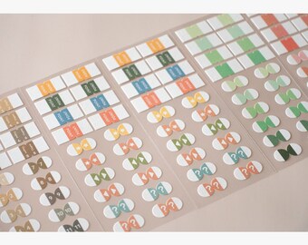 Index Chapter Tab Stickers for Reading, Note-taking | Washi Sticker | 6 sheets