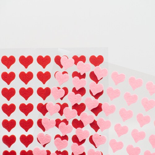 Heart Felt Sticker 2 Sheets Nonwoven Fabric Stickers by Etsy UK