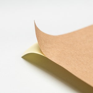 Papel Kraft Marrom A4 para Adesivos | 10 Folhas | para criação e impressão de adesivos/etiquetas | Folhas de Adesivos A4 para Impressão