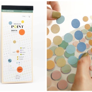 Linen Texture Dot Stickers | Scrapbook Planner Stickers (552pcs)