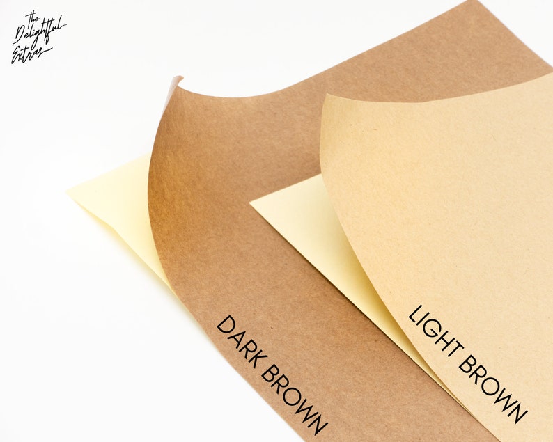 A4 Kraft Sticker Paper | Matte Brown Printable Label Sheets (10 Sheets, 95gsm) image 1