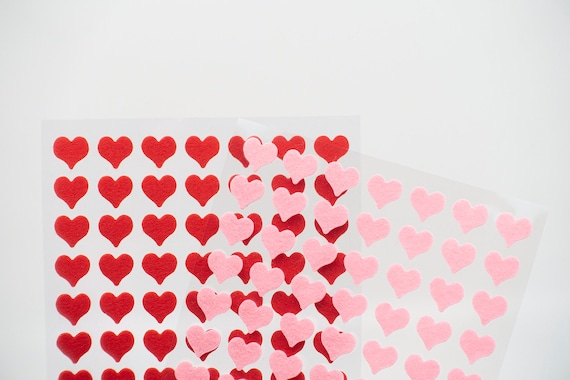 Heart Felt Sticker | 2 sheets | nonwoven fabric stickers | by Korean brand Funny