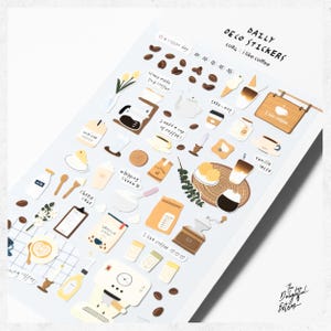 Suatelier Daily Deco Coffee Stickers | Cute Coffee-Themed Planner Stickers for Journaling, Scrapbooking & DIY Crafts | No.1084 I like Coffee