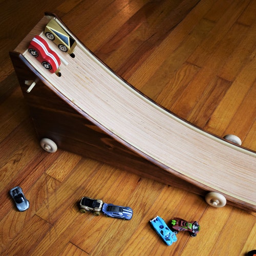 Roller Track Extra Wide Toy Car Ramp Etsy