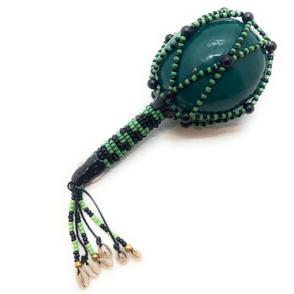 OGUN - Santeria Bead Decorated Maraca
