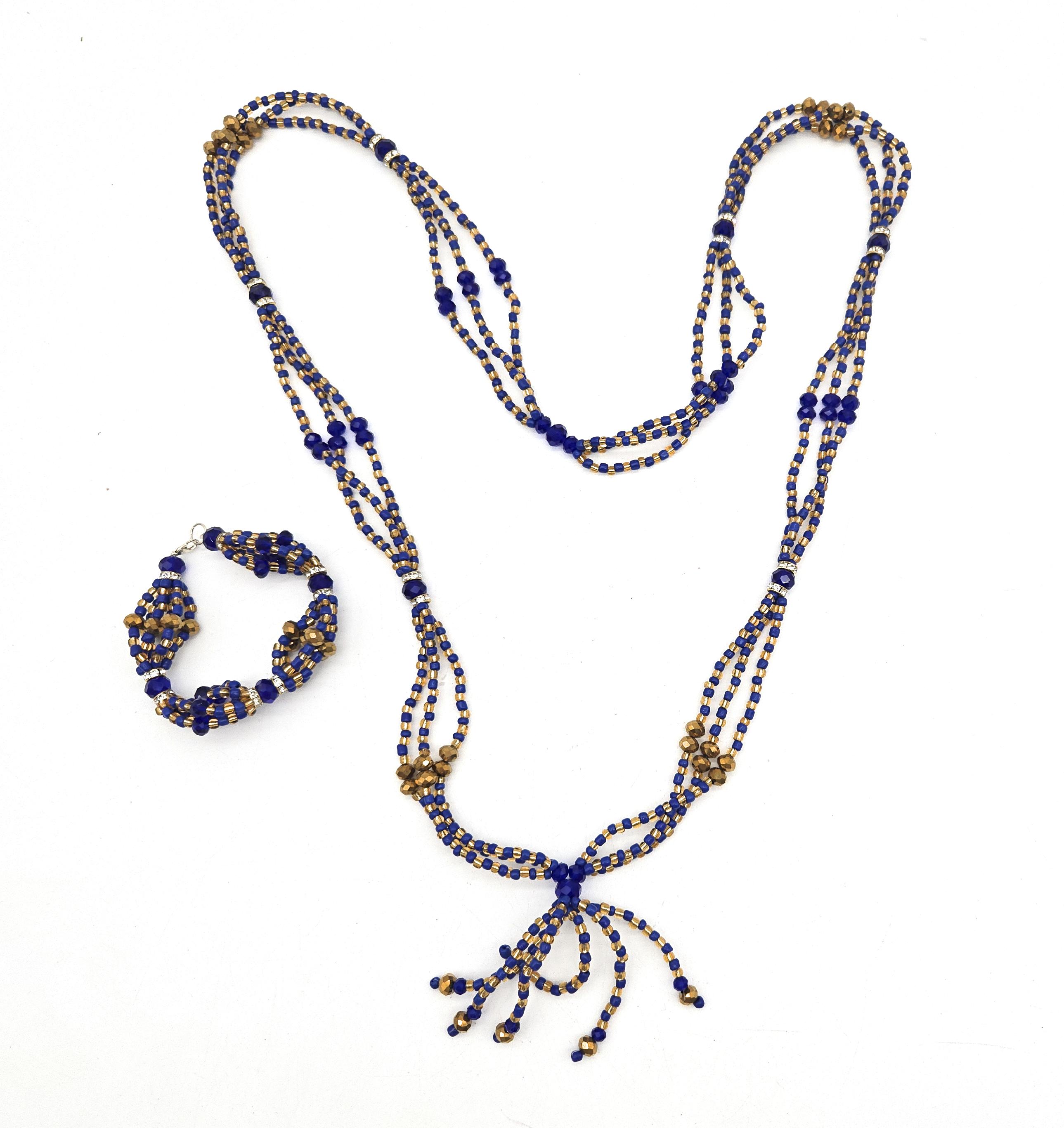 OCHOSI - Santeria Bead Fancy Party Necklace/eleke & Mazo Bracelet 