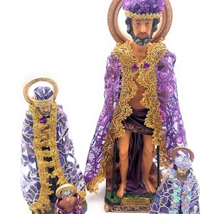 BABALU AYE / San Lazaro - Santeria Statue, with Hand Made Cape