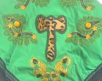 OGUN - Santeria Altar Mantal/Cloth, Panuelo de Altar para los Orishas