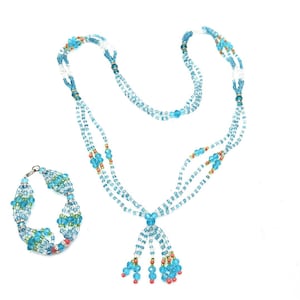 YEMAYA ASESU - Santeria Bead Fancy Collar/Eleke & Ilde Set