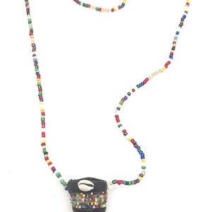 OSAIN - Santeria Bead Collar de Osain con Amulet