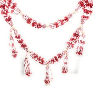 SHANGO - Santeria Beaded Maso con Madera y Caracoles para Santo (Grande)