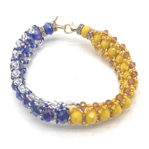 Oshun Yemaya Beaded Bracelet: Santeria Tejido Ilde Dos Aguas