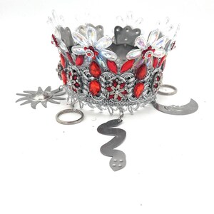 OBATALA AYAGUNA Santeria Corona/Crown, Metal Decorated with Tools/Herramientas Bild 1