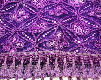 BABALU AYE - Santeria Altar Cloth, Purple Lace