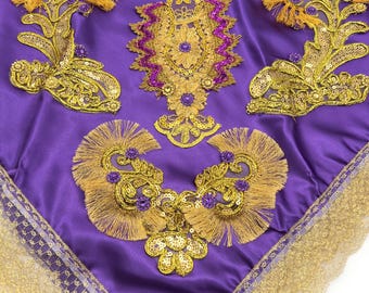 BABALU AYE - Santeria Altar Cloth, Satin and Lace