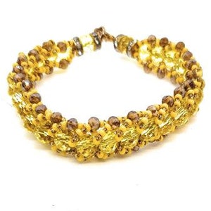 OSHUN - Santeria Glass Bead Maso Bracelet