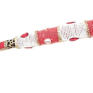 SHANGO - Santeria Bead Bate decorado de cuenta, 20 inches Long
