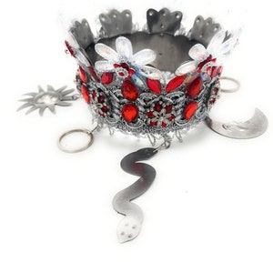 OBATALA AYAGUNA Santeria Corona/Crown, Metal Decorated with Tools/Herramientas Bild 2
