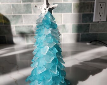 Cadeau déco côtière de sapin bleu arctique