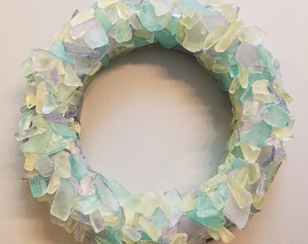 Guirlanda de vidro marinho para decoração de praia