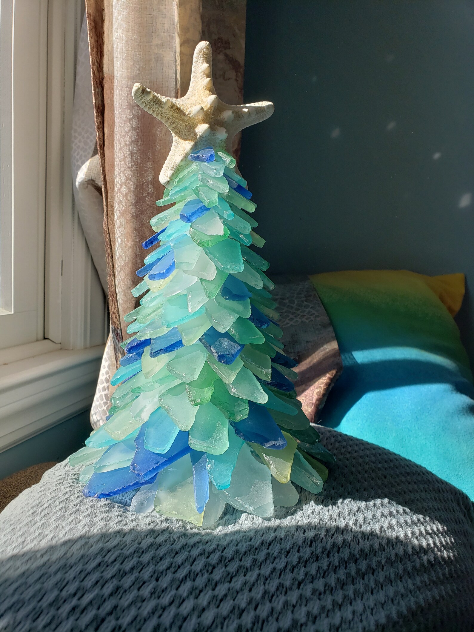 Medium sea glass tree sea glass art Etsy