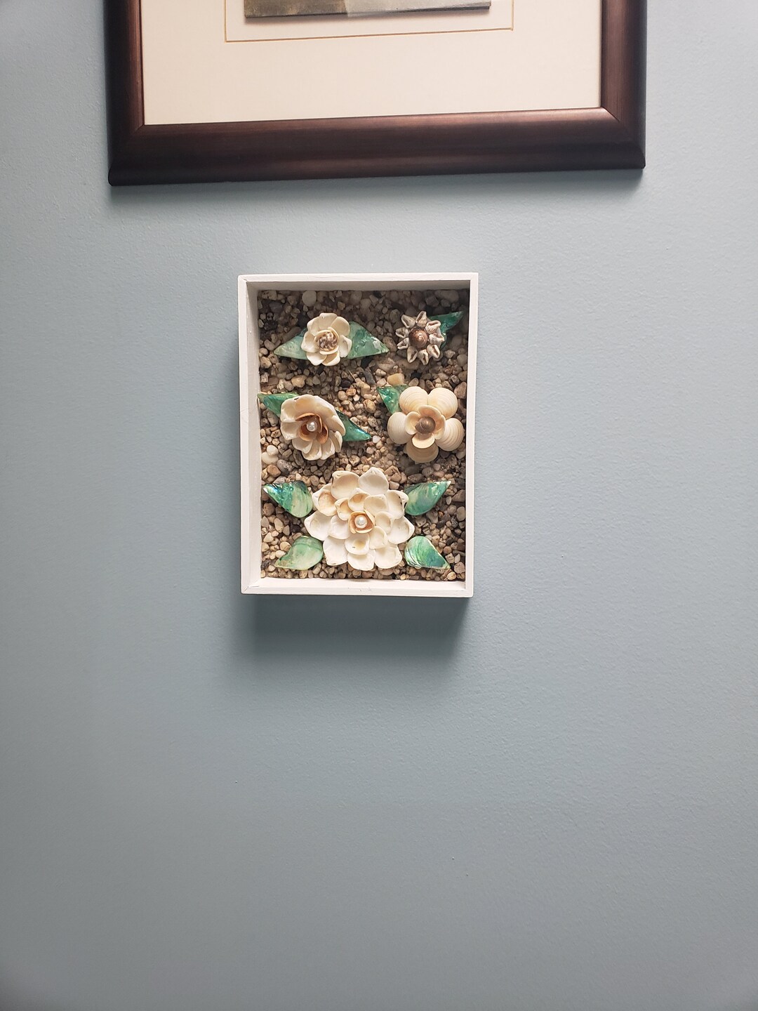 Seashell Flower Rock Garden 5 Coastal Decor Gift Etsy