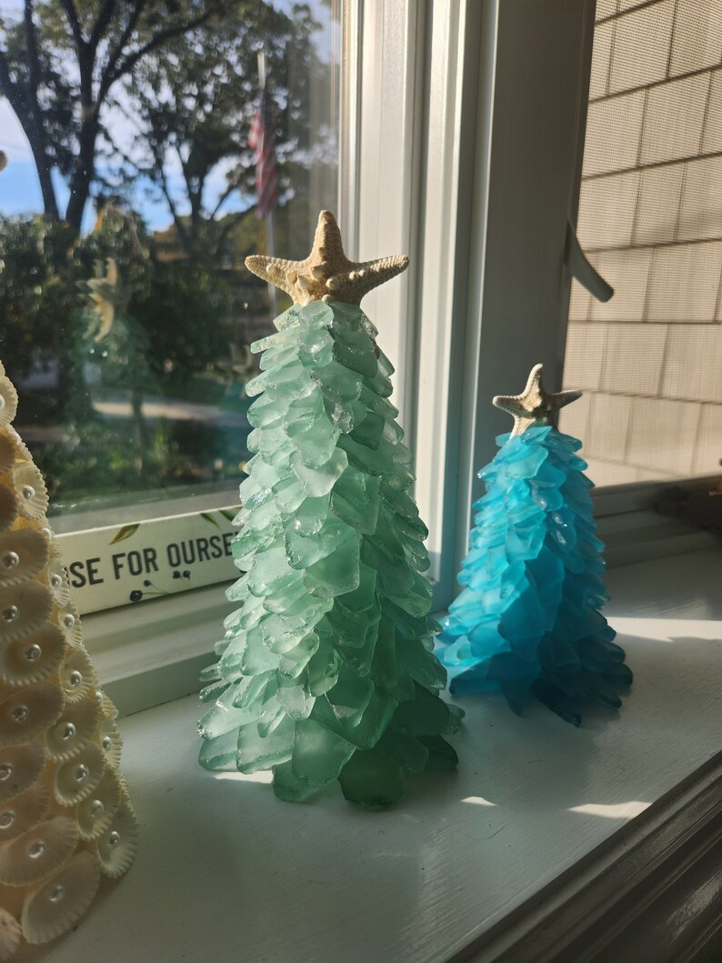 Seafoam Green Sea Glass Tree Coastal Decor Gift Etsy