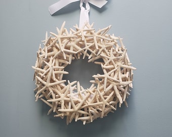 Finger starfish wreath coastal decor