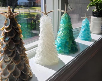 Árvore de vidro do mar branco como a neve