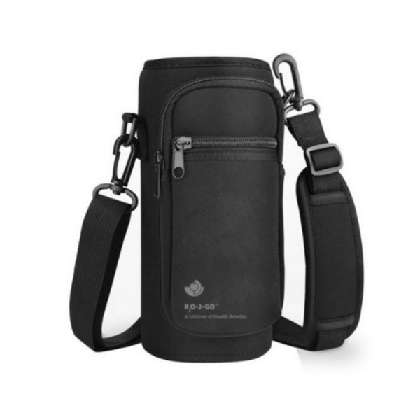 Precise Portions Water Bottle Hands Bag, Adjustable Shoulder Strap Bottle Holder Bag For Work, Gym, Hiking, Biking & Camping