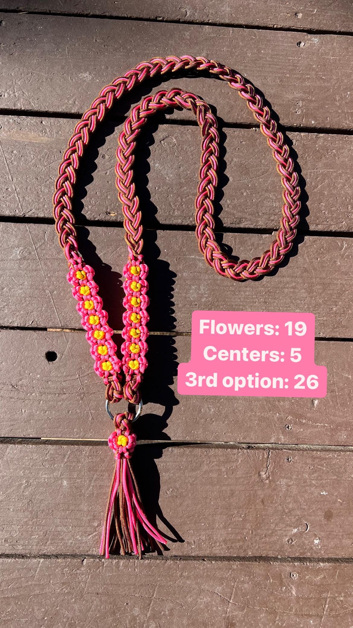 Princess Rope Flowers Flower Paracord Neckrope - With Ring and Tassel - Etsy