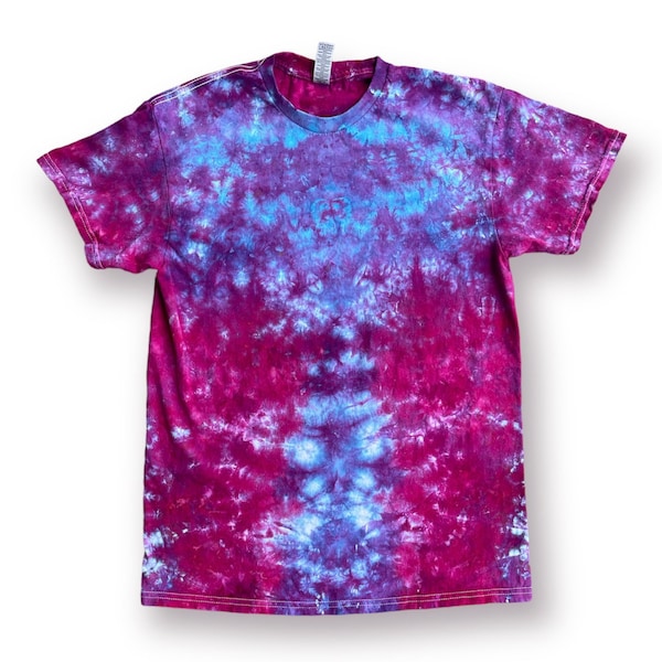 R+B=P Crumple Ice Tie Dye Tee - M