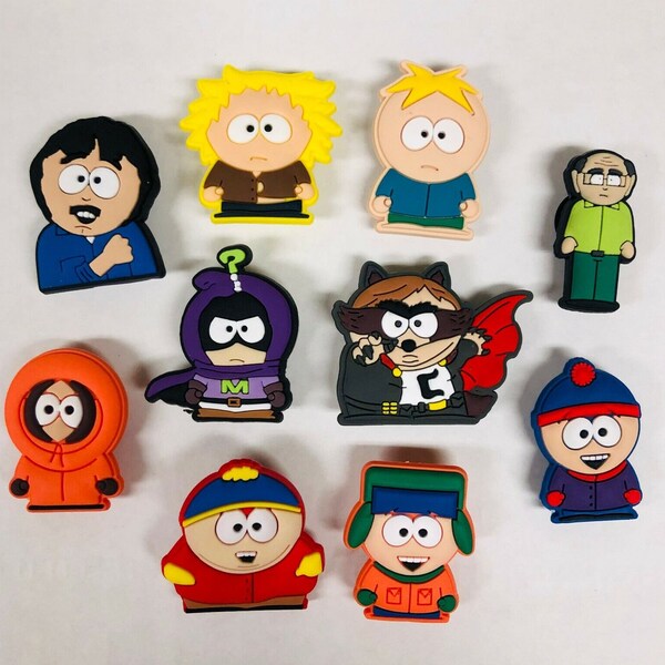 10pc South Park Shoe Charms for Crocs - Stan Randy Kenny Cartman and Others