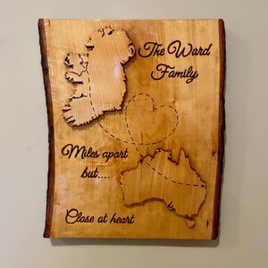 Irlande Australie Carte signe famille à l’étranger signer cadeaux pour famille vivant loin Irlande carte Australie carte manquante accueil