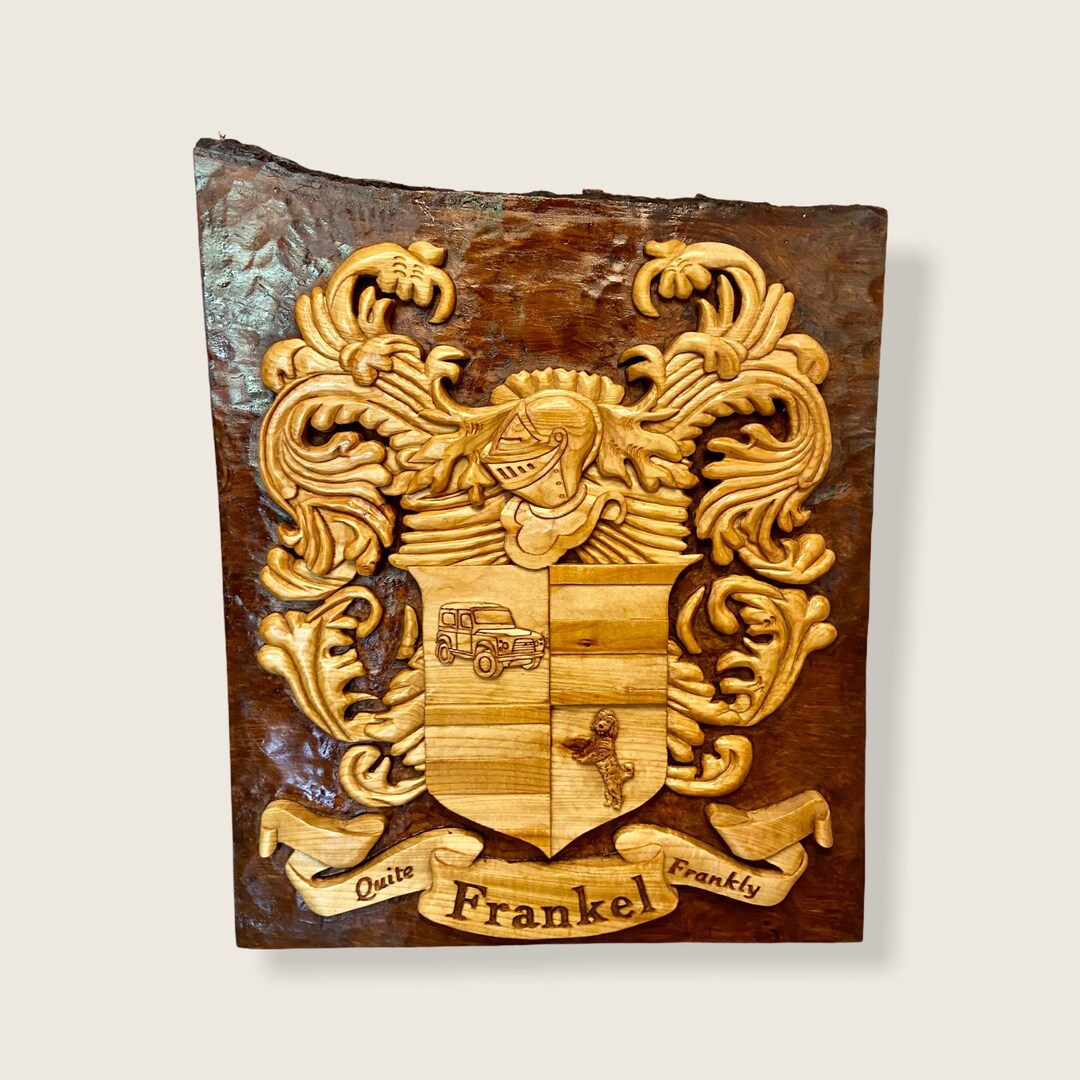 Coat of Arms Family Crest Coat of Arms Wood Carving Surname Crest