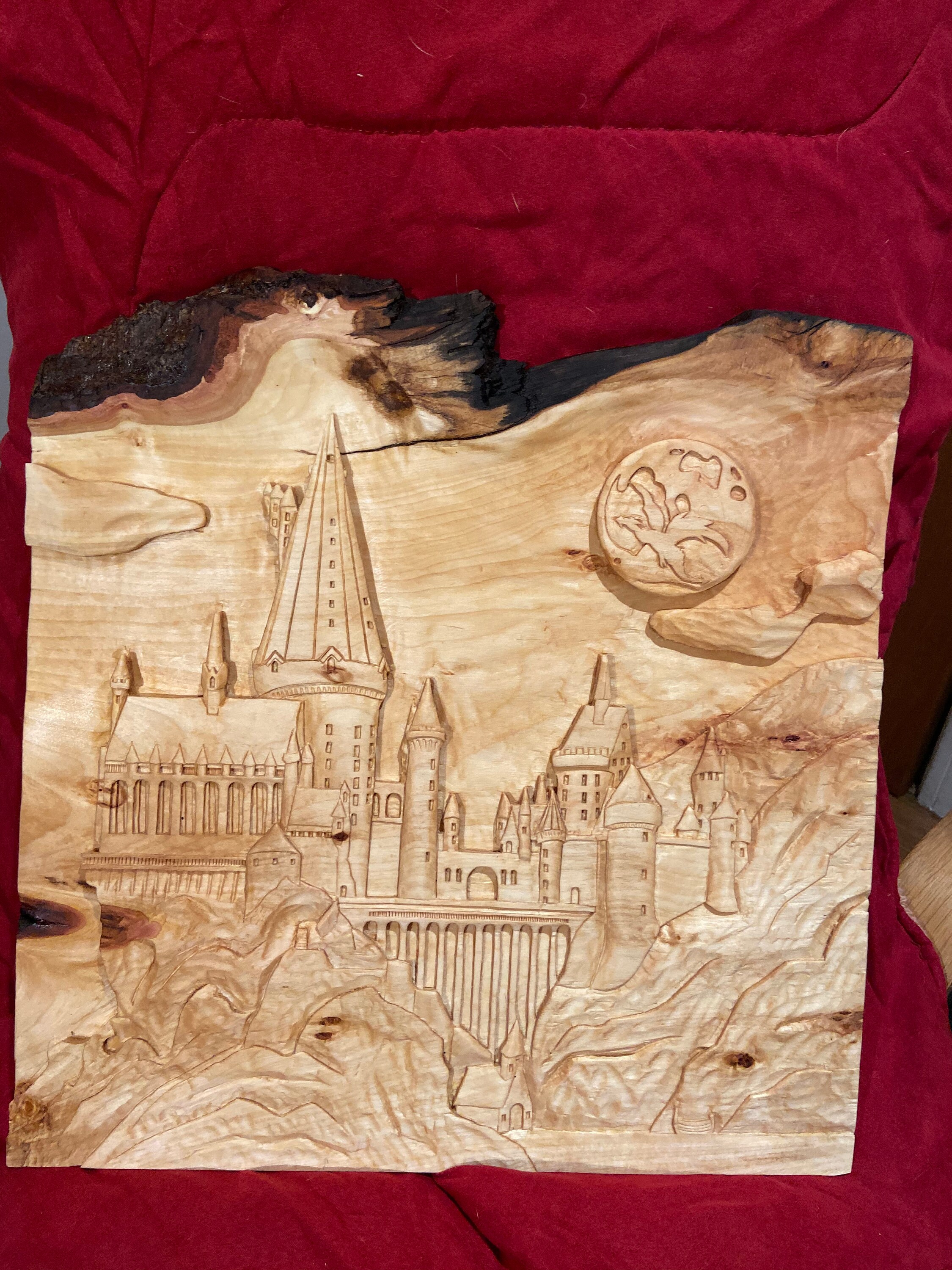 Hogwarts Castle Wood Carving Hogwarts is My Home Harry P Etsy UK